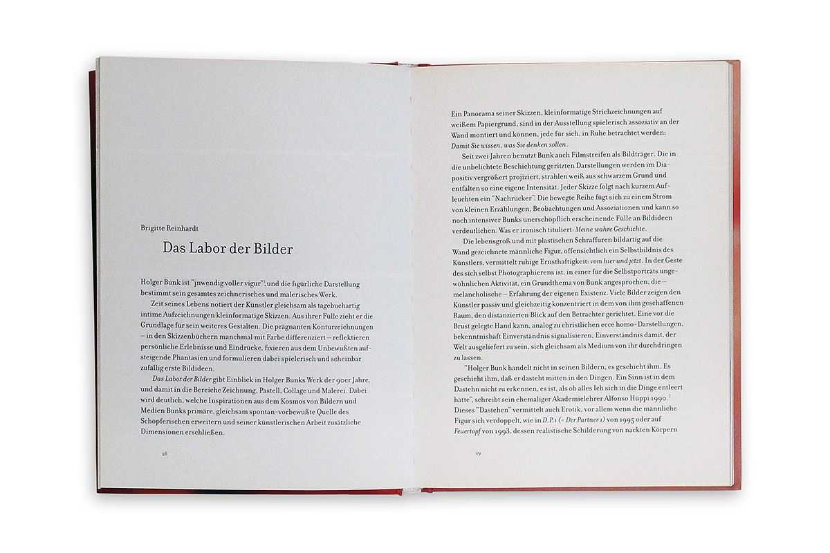 Holger Bunk – Labor der Bilder | catalog (spread) © ambulantdesign Gabriele Götz