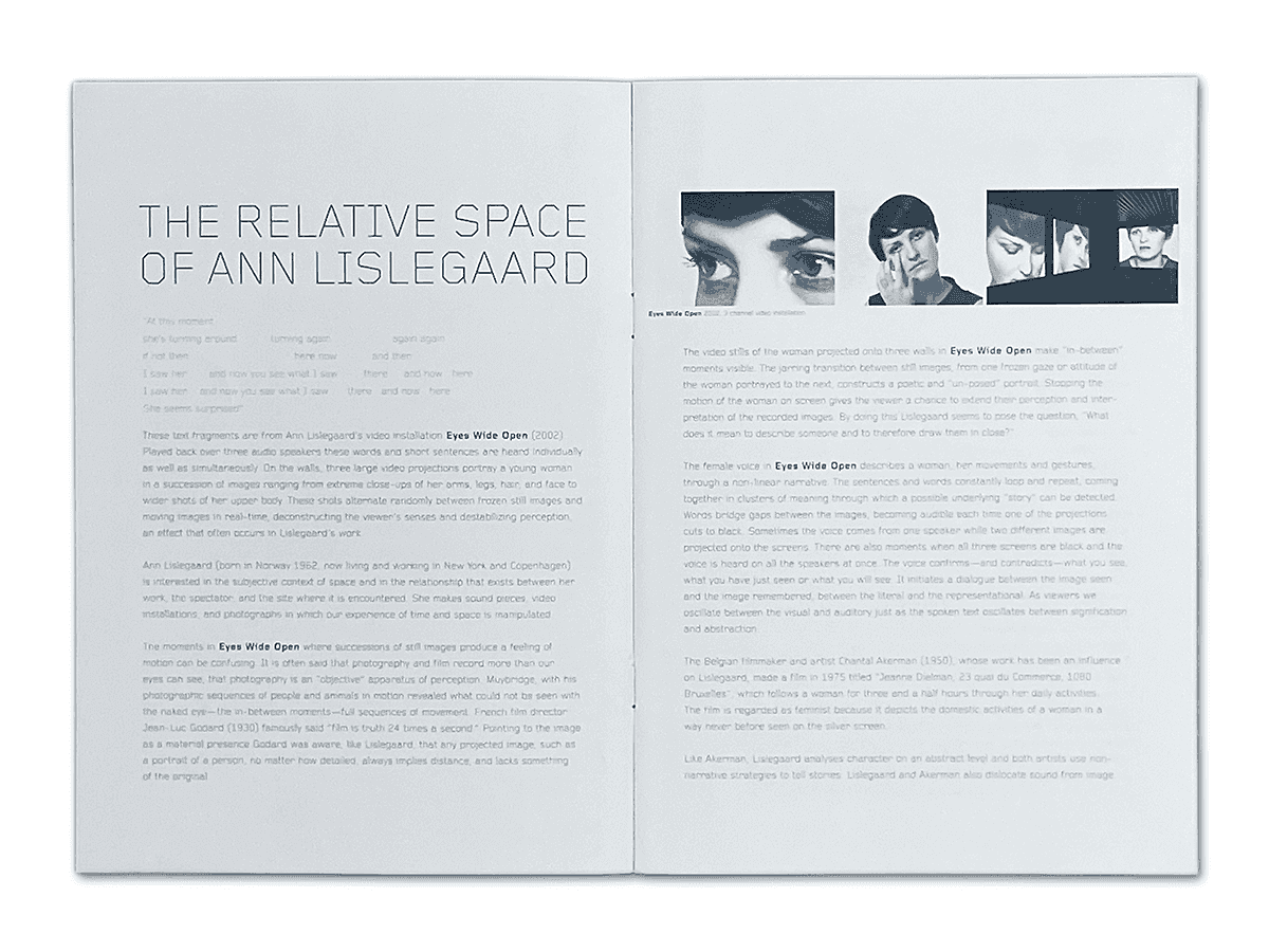 Ann Lislegaard – Works | booklet (spread)