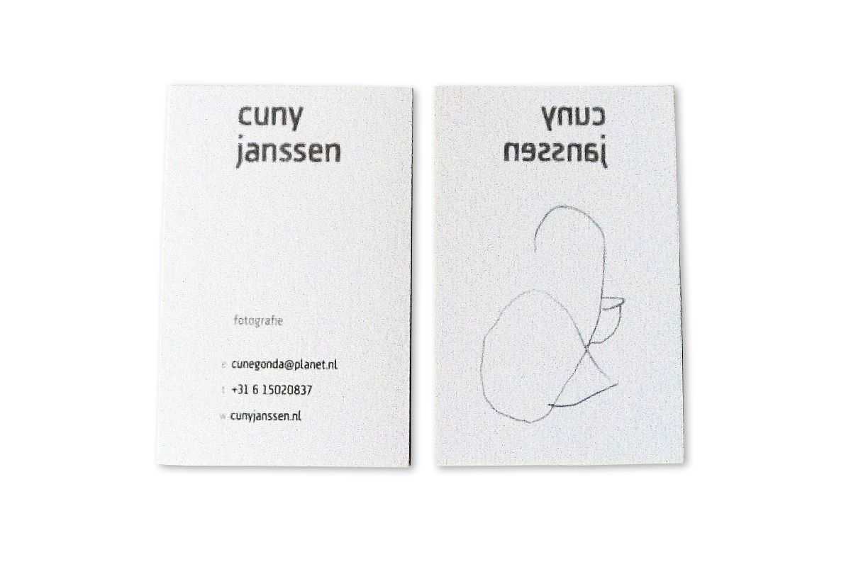 Galerie Andriesse-Eyck – business card “Cuny Janssen” (front + back) | © Gabriele Götz