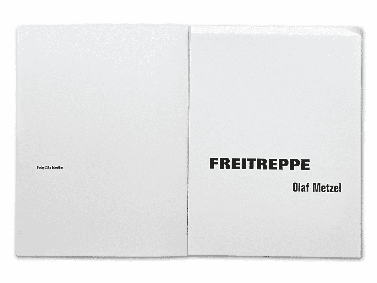 Olaf Metzel – Freitreppe (open staircase), 1996 | Goethe-Institut München | book (title page)
