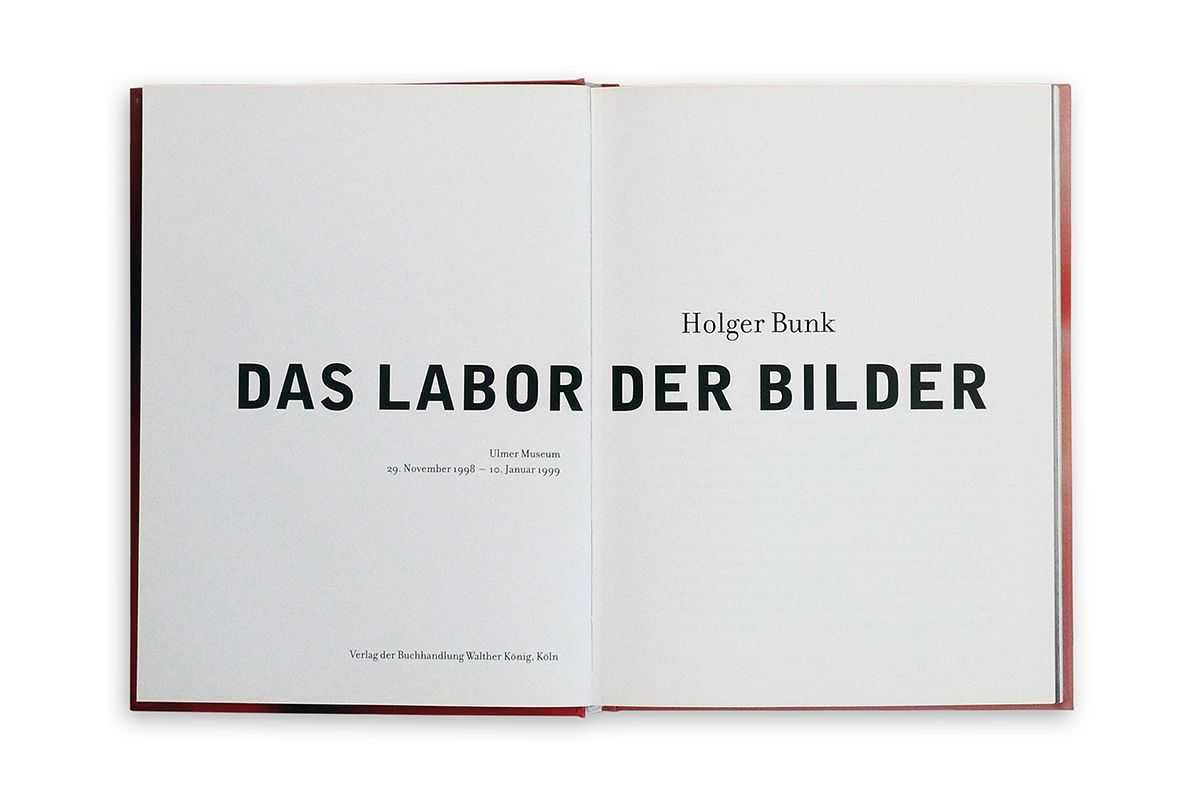 Holger Bunk – Labor der Bilder | catalog (title page) © ambulantdesign Gabriele Götz