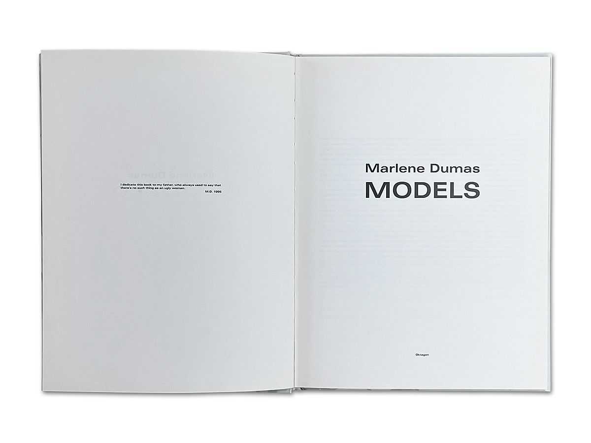 Marlene Dumas – Models | catalog (title page)