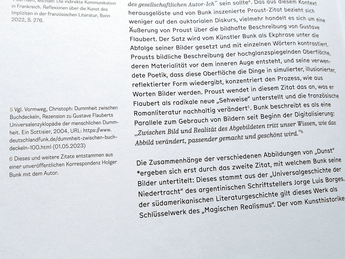 Holger Bunk – DUNST | exhibition “Holger Bunk – UND JETZT” | DUNST part 2 (typo detail) © ambulantdesign Gabriele Götz