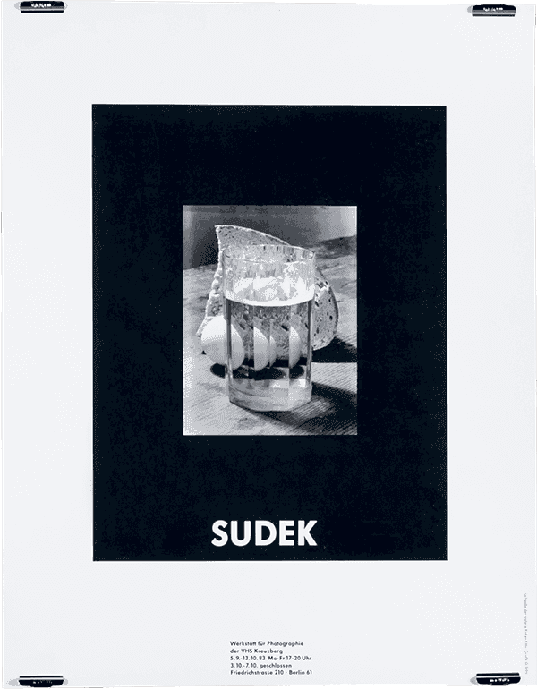 »Josef Sudek« – Poster design “Werkstatt für Photographie Kreuzberg”, Berlin (1978–1986) | © Gabriele Götz