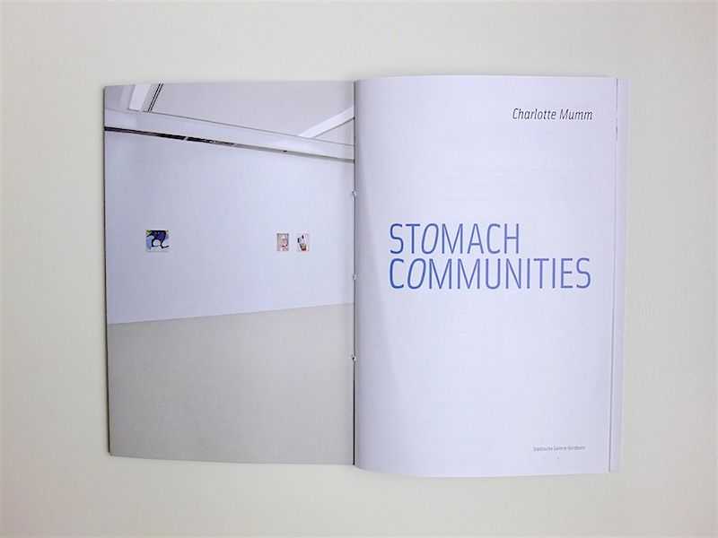 Charlotte Mumm: “Stomach Communities”, artist book, solo exhibition at Städtische Galerie Nordhorn (Germany), 2016 (title page) | © Gabriele Götz