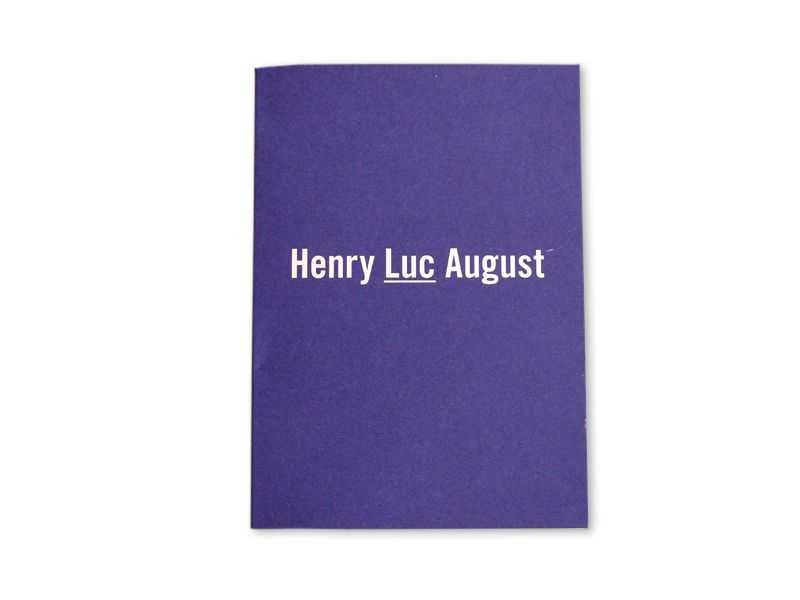 Birthday card “Henry Luc August”, folded card, 2013 | © Gabriele Franziska Götz