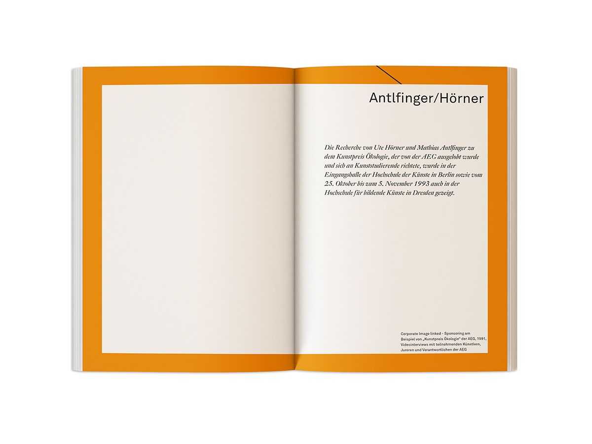 Melitta Kliege – Rekonstruktion einer Ausstellung zur Projektkunst im öffentlichen Raum – integral(e) Kunstprojekte | catalog (spread) © Gabriele Götz