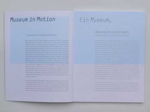 Museum im Busch – Museum in the Bush | catalogue (spread) | © ambulantdesign Gabriele Götz