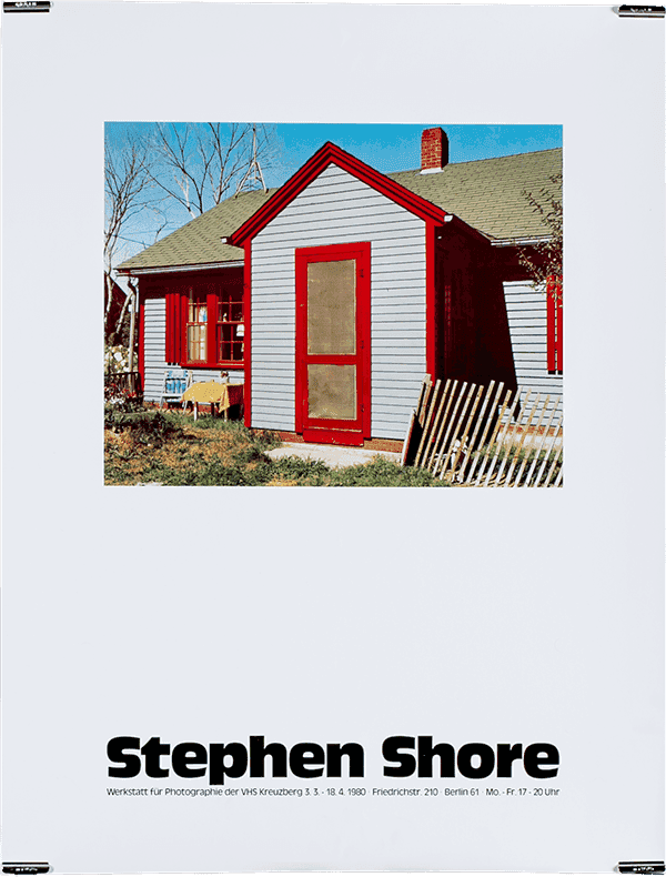 »Stephen Shore« – Poster design “Werkstatt für Photographie Kreuzberg”, Berlin (1978–1986) | © Gabriele Götz