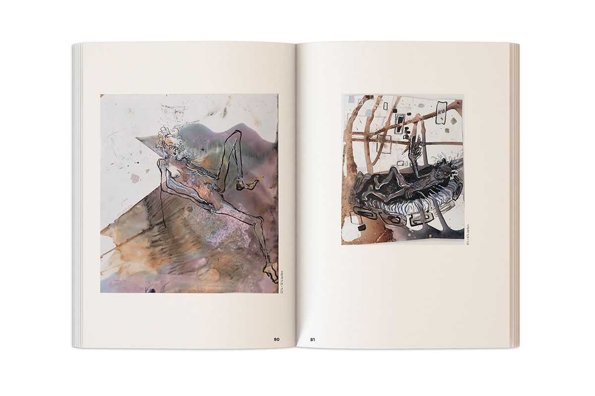 Susanna Heller – „Beyond Pain – The last drawings“ | catalog (spread) © ambulantdesign Gabriele Götz