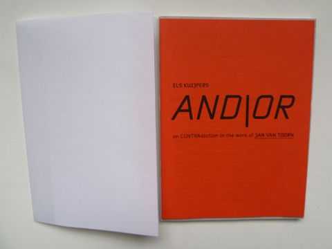 AND|OR – on contradiction in the work of Jan van Toorn (english edition 2006) | book (front cover)
