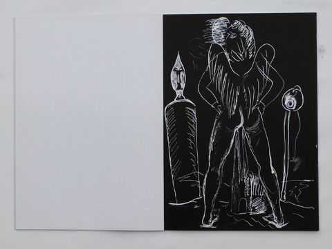 René Daniëls: Onvermijdelijke Aantekeningen / Papierplezier / De Dichter bij de Waarheid | catalogue (spread)