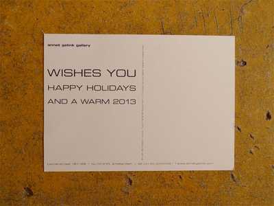 Annet Gelink Gallery – New Year’s Card 2012/13