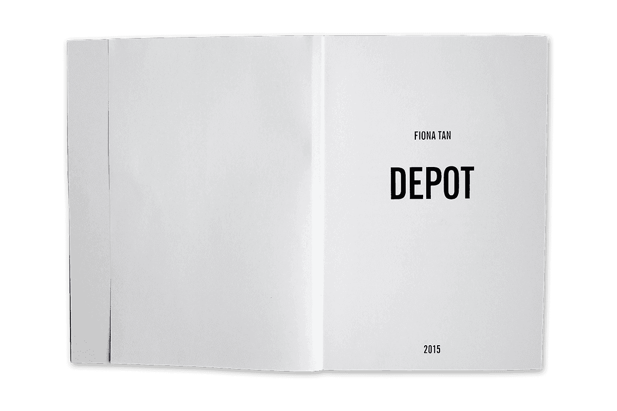 Fiona Tan – Depot | catalog (title page) © Gabriele Götz