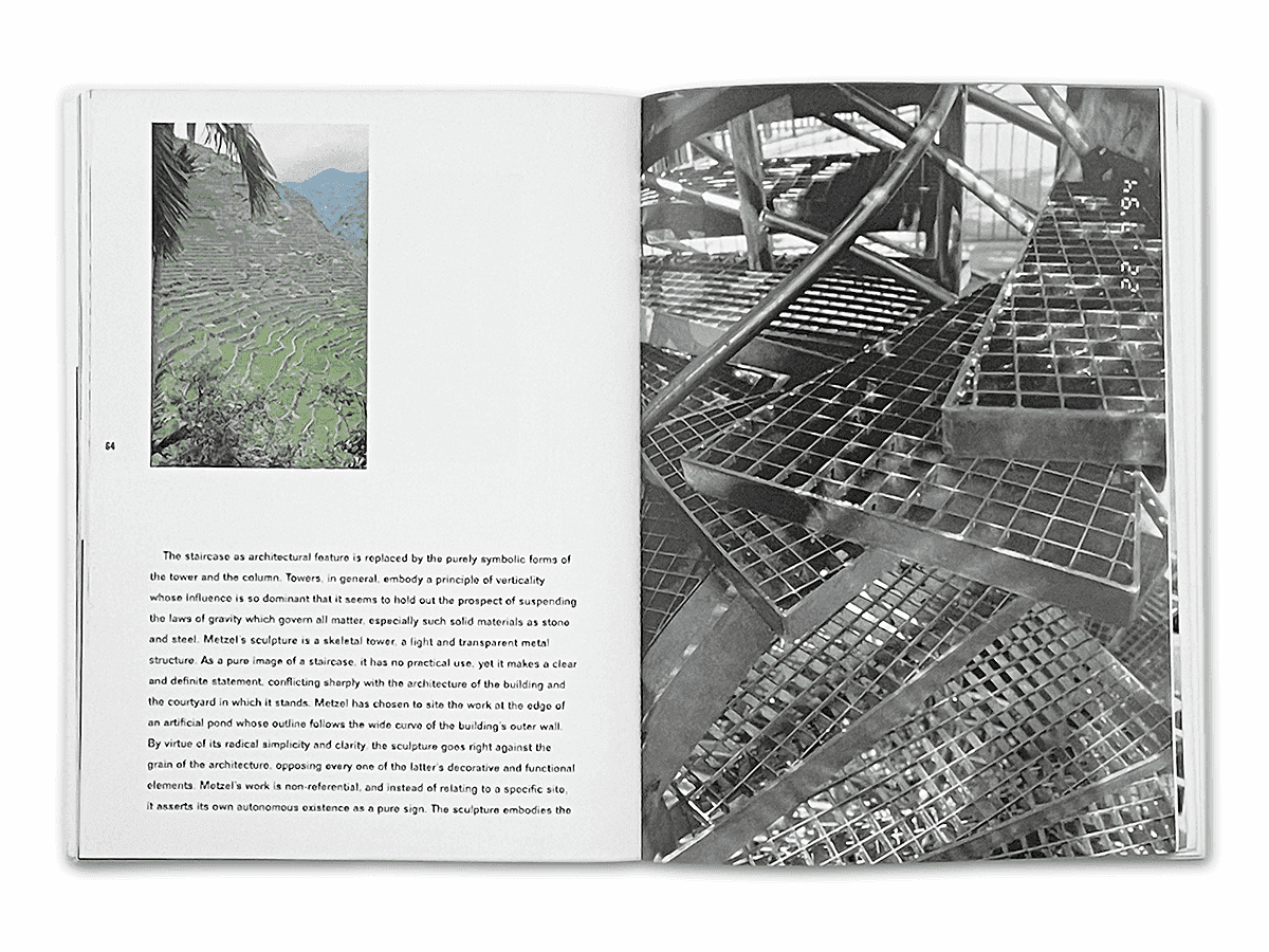 Olaf Metzel – Freitreppe (open staircase), 1996 | Goethe-Institut München | book (spread)