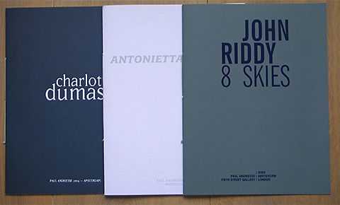 Booklets for Gallery Paul Andriesse