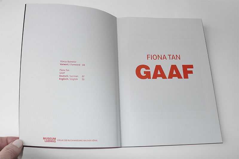 Fiona Tan – Gaaf | catalog (title page) © Gabriele Götz