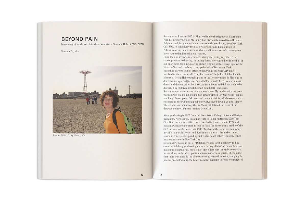 Susanna Heller – „Beyond Pain – The last drawings“ | catalog (spread) © ambulantdesign Gabriele Götz