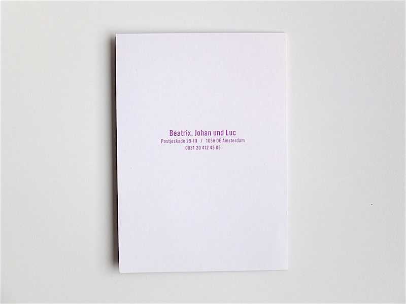 Birthday card “Dahlia-Ida”, folded card, 2015 | © Gabriele Franziska Götz