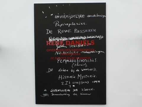 René Daniëls: Onvermijdelijke Aantekeningen / Papierplezier / De Dichter bij de Waarheid | catalogue (front cover)