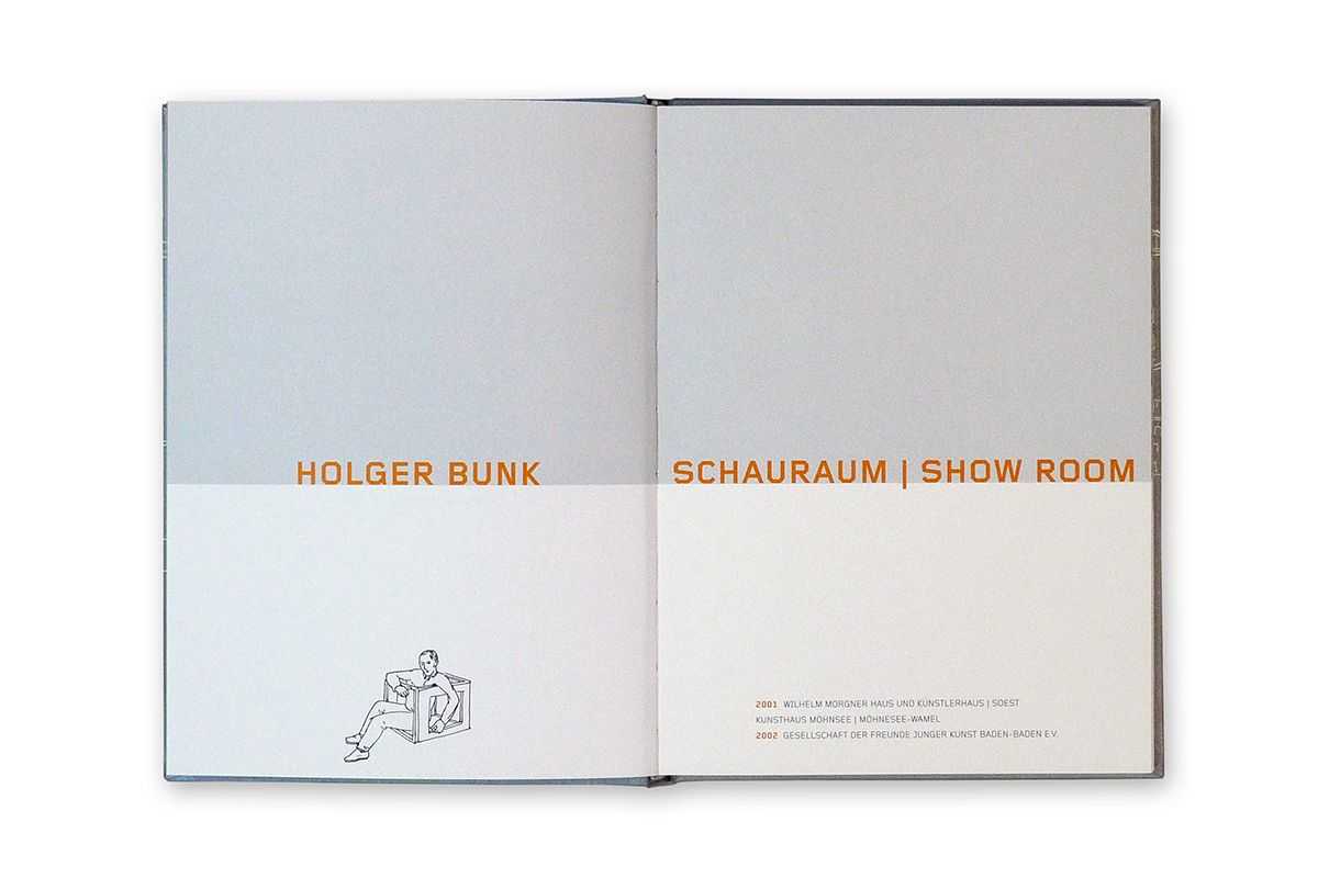 Holger Bunk – Schauraum | Show room // catalog (title page) © ambulantdesign Gabriele Götz