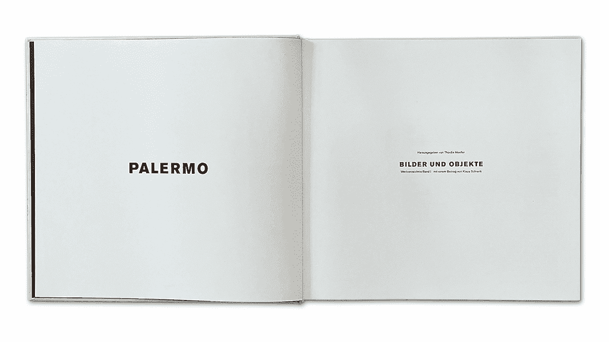 Blinky Palermo – Werkverzeichnis (Complete works), 1995 | Kunstmuseum Bonn | 2 volumes in cardboard box (title page vol. 1)