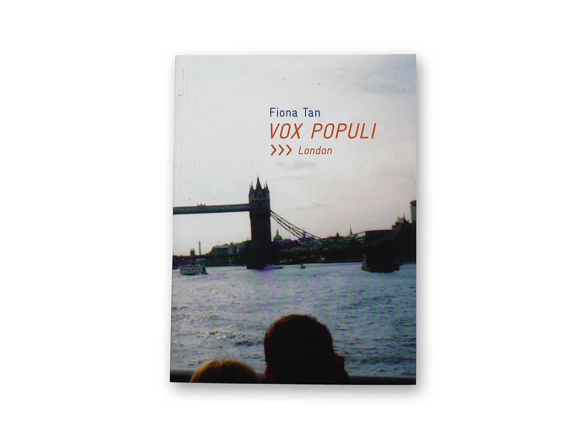 Fiona Tan – Vox Populi London | book (front cover) © ambulantdesign Gabriele Götz