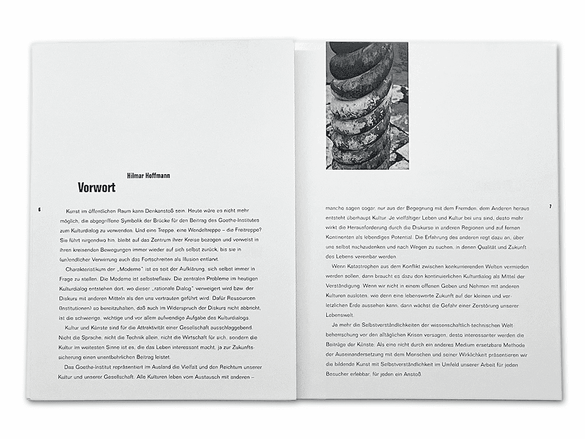 Olaf Metzel – Freitreppe (open staircase), 1996 | Goethe-Institut München | book (preface)