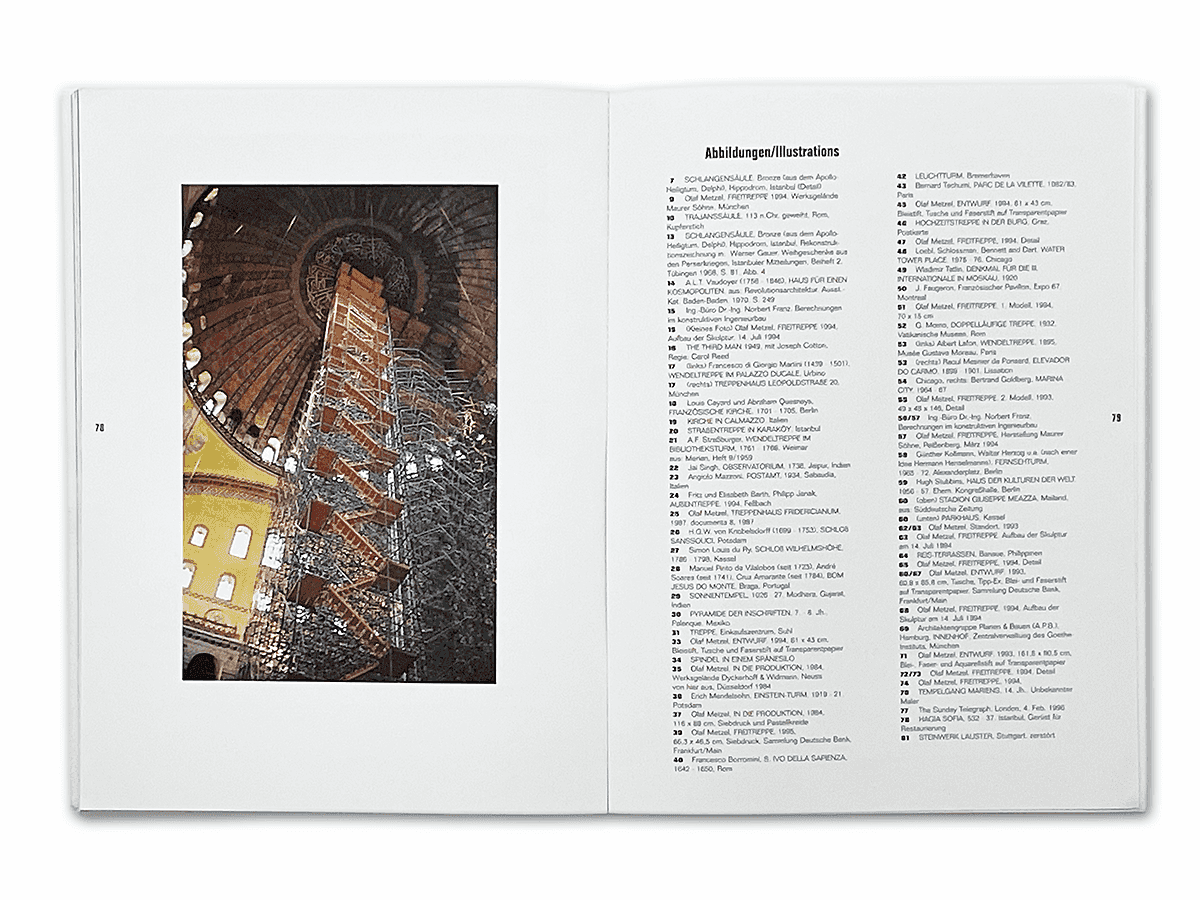 Olaf Metzel – Freitreppe (open staircase), 1996 | Goethe-Institut München | book (spread)