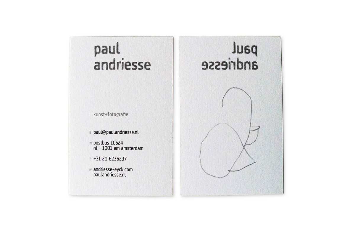 Galerie Andriesse-Eyck – business card “Paul Andriesse” (front + back) | © Gabriele Götz