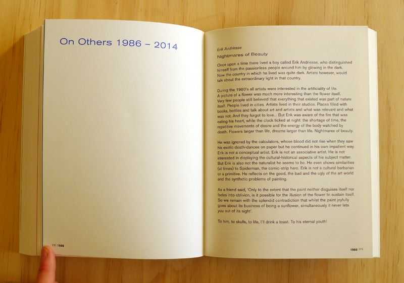 Marlene Dumas – Sweet Nothings. Notes and Texts 1982–2014 | catalog (spread) © ambulantdesign Gabriele Götz