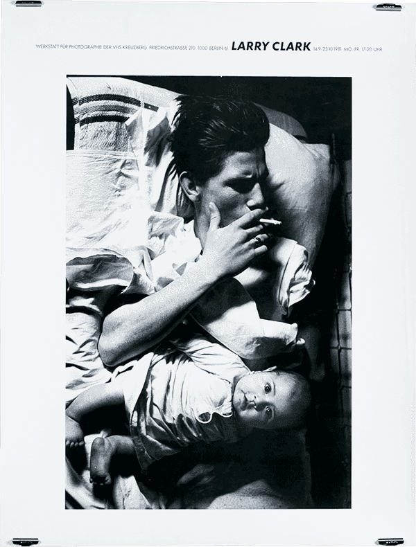 »Larry Clark« – Poster design “Werkstatt für Photographie Kreuzberg”, Berlin (1978–1986) | © Gabriele Götz