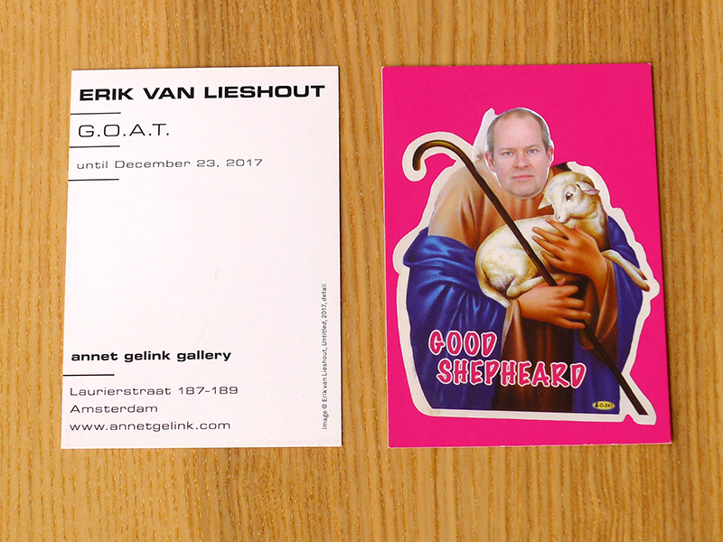 Annet Gelink Gallery (CI) – Postcard Erik van Lieshout: »G.O.A.T.« (2018) / © Gabriele Götz