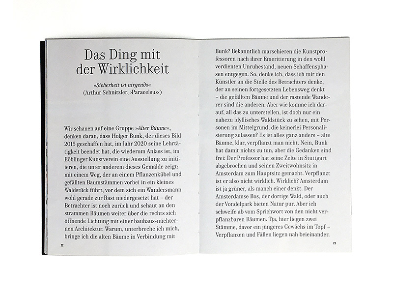 Holger Bunk – »Logica Simulata« | catalog | Böblinger Kunstverein (text)