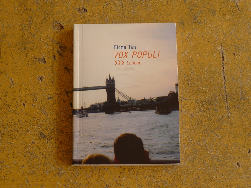 Fiona Tan: Vox Populi London (cover) / © Gabriele Götz