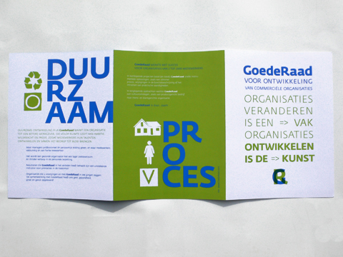 Corporate Identity for 'GoedeRaad voor ontwikkeling van commerciële organisaties' (portfolio folder) / © Gabriele Götz