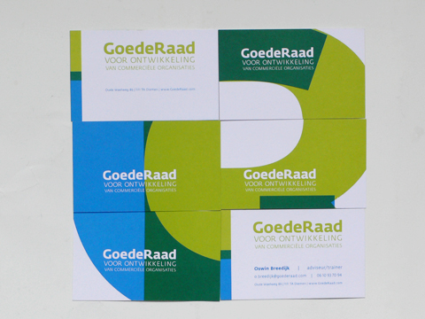 Corporate Identity for 'GoedeRaad voor ontwikkeling van commerciële organisaties' (business cards) / © Gabriele Götz
