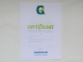 Corporate Identity for 'GoedeRaad voor ontwikkeling van commerciële organisaties' (certificate) / © Gabriele Götz