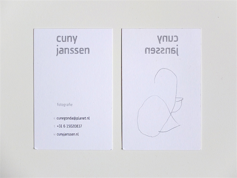 Galerie Andriesse-Eyck / business card 'Cuny Janssen' (front + back) / © Gabriele Götz
