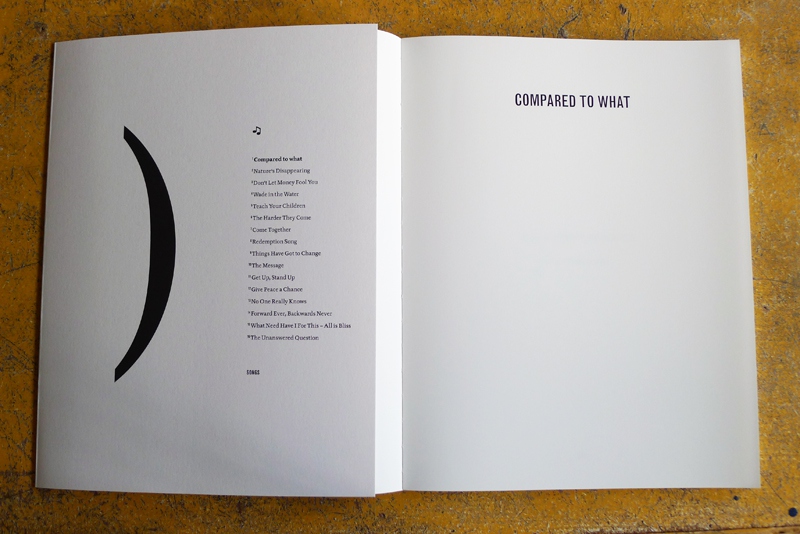 Paul Andriesse: 'Compared to What', photobook (title page) / © Gabriele Götz