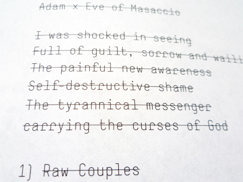Natasja Kensmil: Raw Couples (typography) / © Gabriele Götz