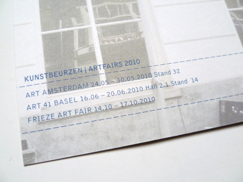 Corporate Identity for Galerie Paul Andriesse (invitation card) / © Gabriele Götz