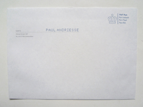 Corporate Identity for Galerie Paul Andriesse (envelope) / © Gabriele Götz