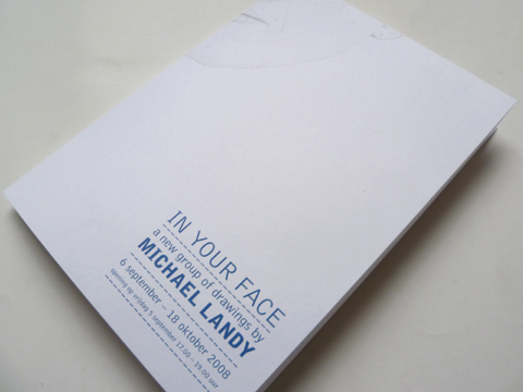 Invitation card 'Michael Landy' for Galerie Paul Andriesse / © Gabriele Götz