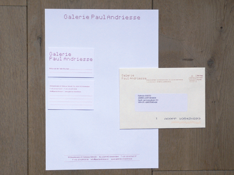 Corporate Identity for Galerie Paul Andriesse (stationary) / © Gabriele Götz